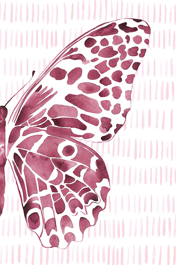 Butterfly moth half wings roses art Art Print by Fleur et retro couleurs  pastels | Society6