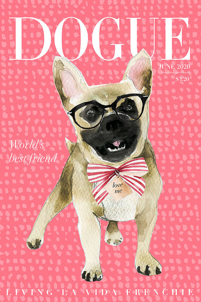 Mercedes Lopez Charro - Frenchie Fashion Dog - STYLE & FASHION - Posters 