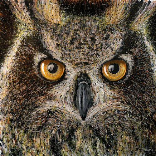 Diamond Art Kit 20x 16 Advanced Stain Glass Owl